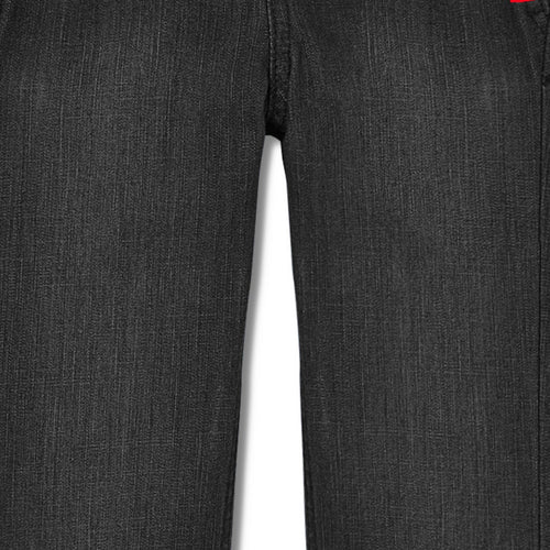 Boys Black Draw Cord Jeans Jogger Fit