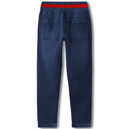 Boys Dark Blue Jeans Jogger Fit