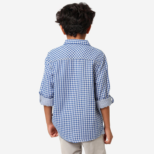 BONKIDS BOYS Double Pocket Checks Full Sleeve SHIRTS
