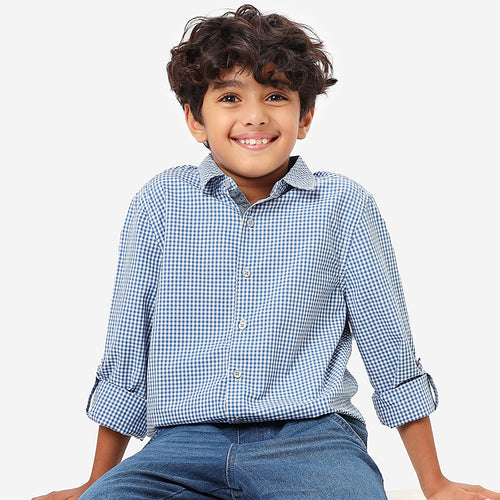 BONKIDS BOYS Checks Full Sleeve SHIRTS