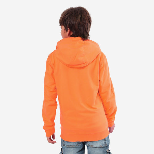 BOYS Embroidery Orange ZIPPER HOODIE