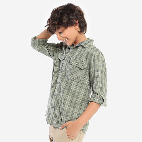 Boys Olive Color Shirt
