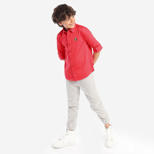Boys Red Full Sleeve With Avengers Embroidery