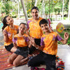 Orange Tie & Dye Matching Travel Tees For The Family