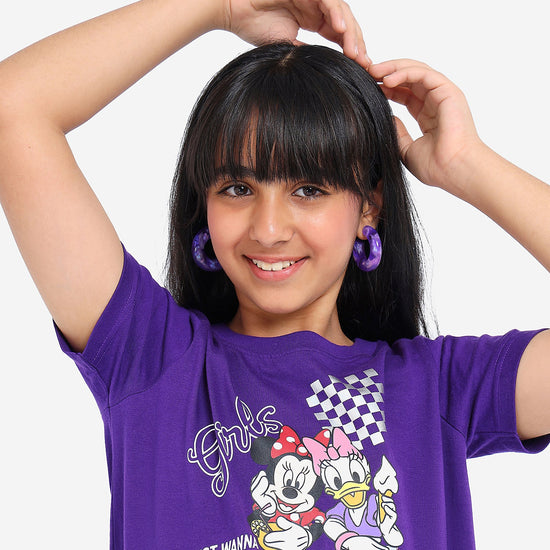 Girls Printed Knotted Cotton Top