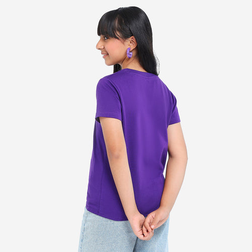 Girls Printed Knotted Cotton Top
