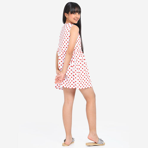 Girls Printed Sleeveless Jersey Dress