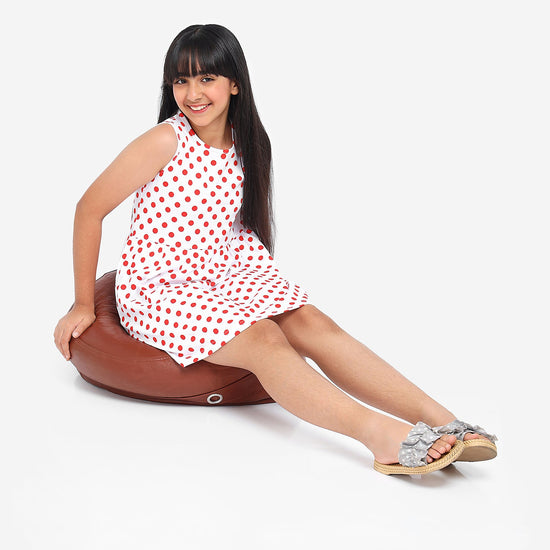 Girls Printed Sleeveless Jersey Dress