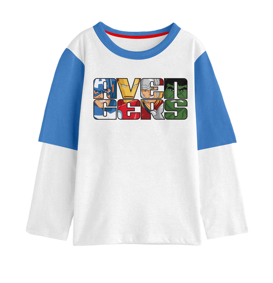 Avengers Full sleeve White/Blue Tshirt