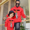 Tom & Jerry Red Father-Son Hoodies