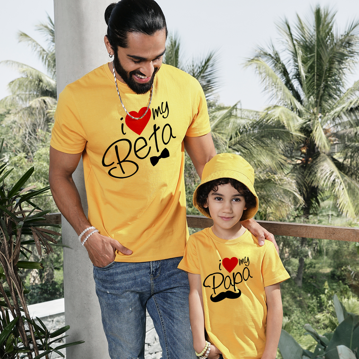 I Love My Beta/Papa, Matching Tees For Dad And Son