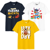 Lazy Man Day Men Graphic Printed Combo Tees