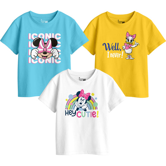 Girls Graphic Printed Combo Tees