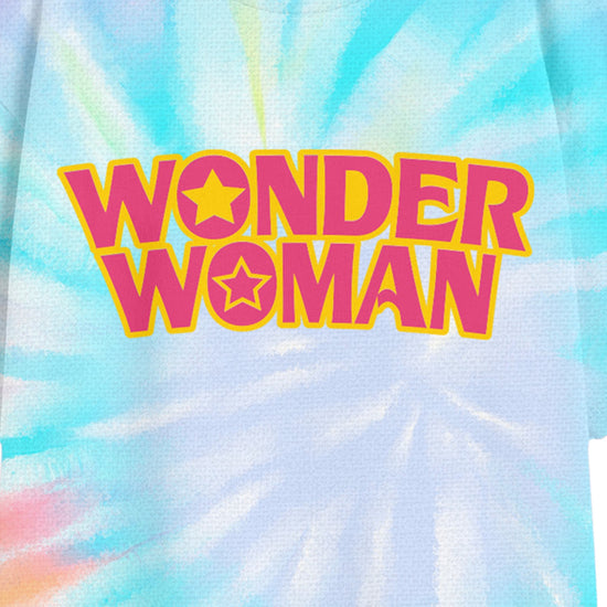 Girls Wonder Women Over Size Tie & Dye Tshirt