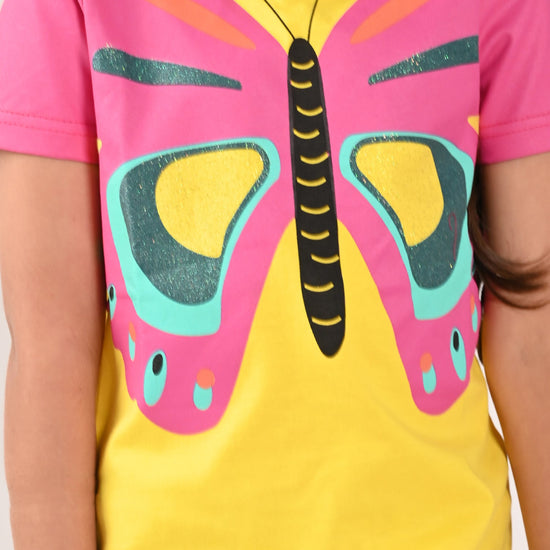 Girls Croped Printed Cotton Tshirt
