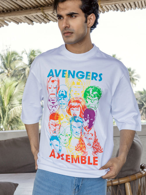 Mens Avengers Oversize Front Print Tshirt BON12015