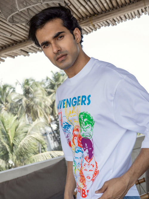 Mens Avengers Oversize Front Print Tshirt BON12015