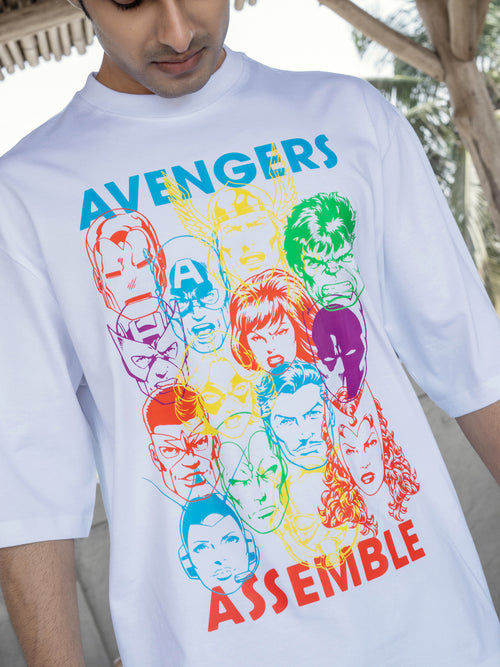 Mens Avengers Oversize Front Print Tshirt BON12015