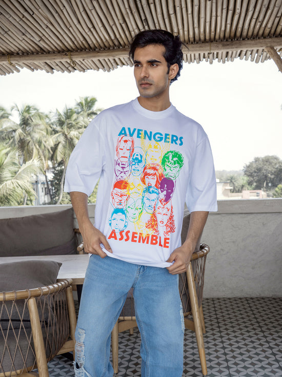 Mens Avengers Oversize Front Print Tshirt BON12015