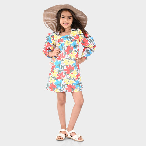 Girls Dress Multi Color