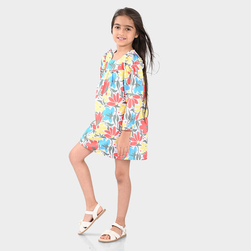 Girls Dress Multi Color