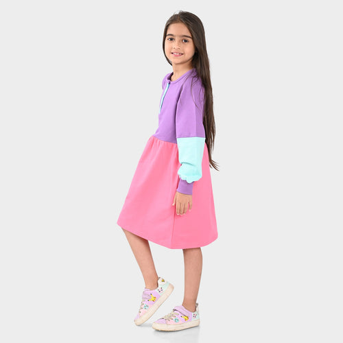Girls Cotton Multi Color Dress