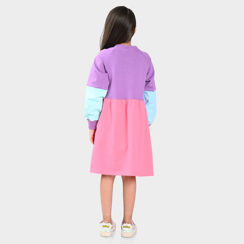 Girls Cotton Multi Color Dress