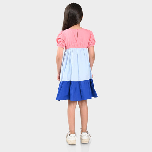 Girls Dress Tri Color