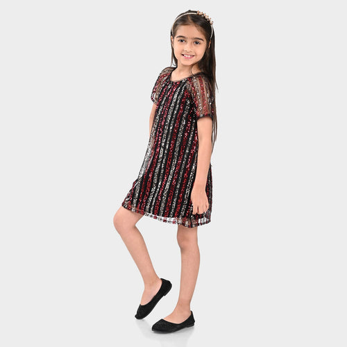 Girls Sequence Party Wear Dress