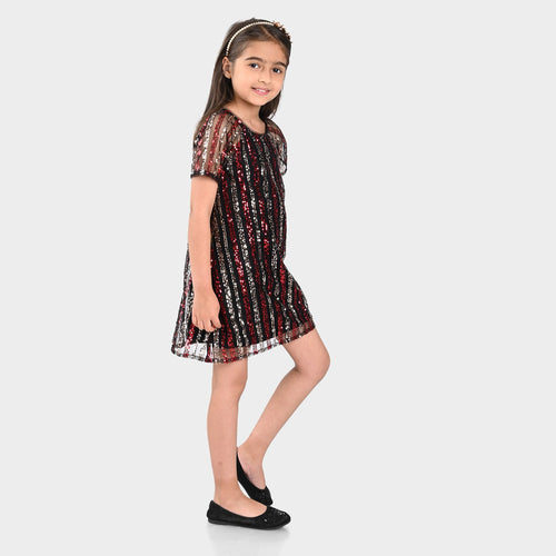 Girls Sequence Party Wear Dress