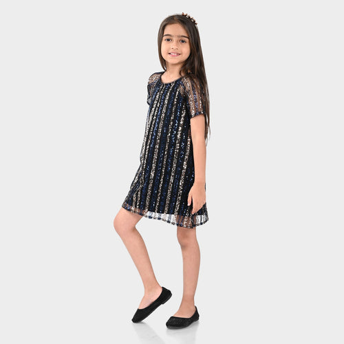 Girls Sequence Party Wear Dress