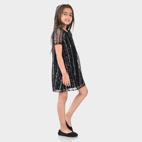 Girls Sequence Party Wear Dress
