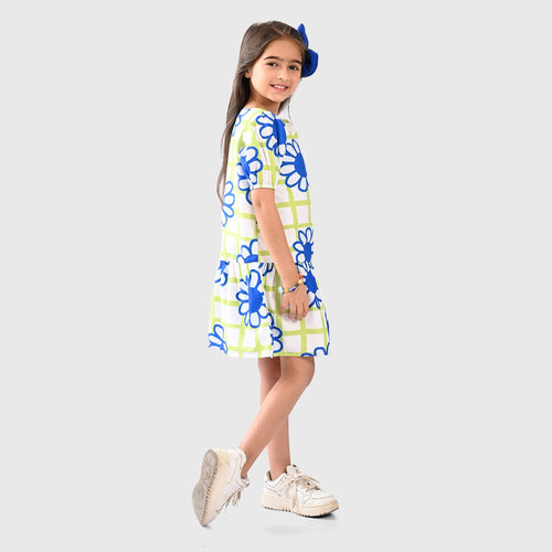 Girls Dress Multi Folwers