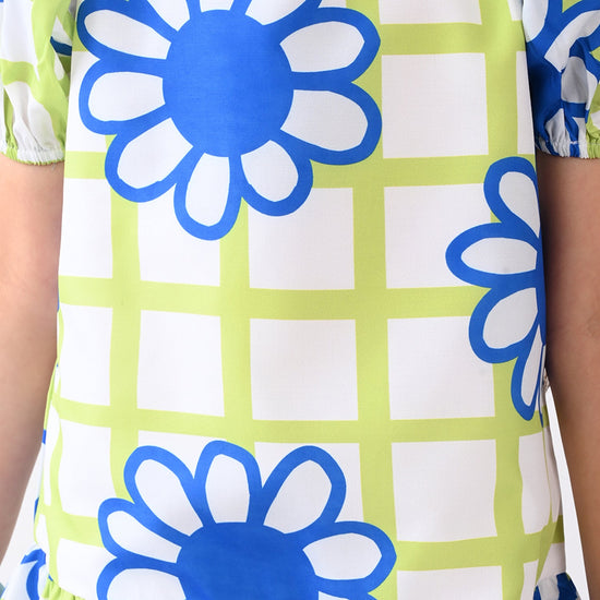 Girls Dress Multi Folwers