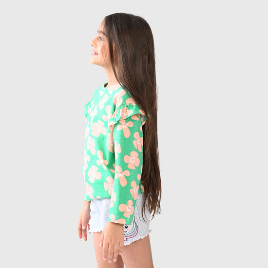 Girls Puf Sleeve Tshirt