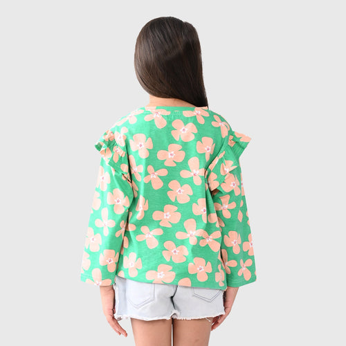Girls Puf Sleeve Tshirt