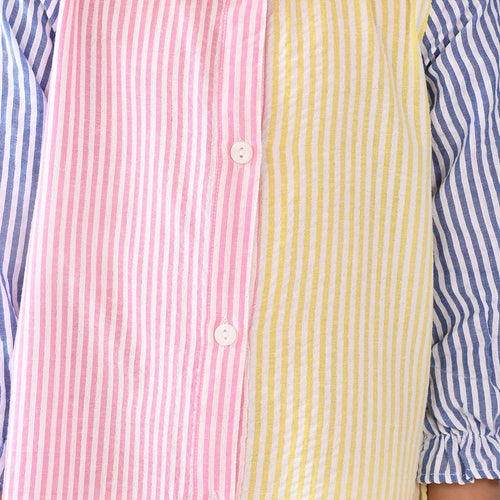 Girls Shirt Dress Stipes Multi