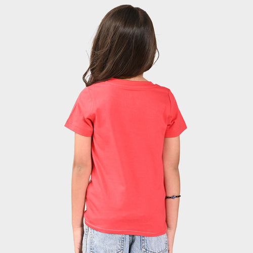 Girls Croped Printed Cotton Tshirt