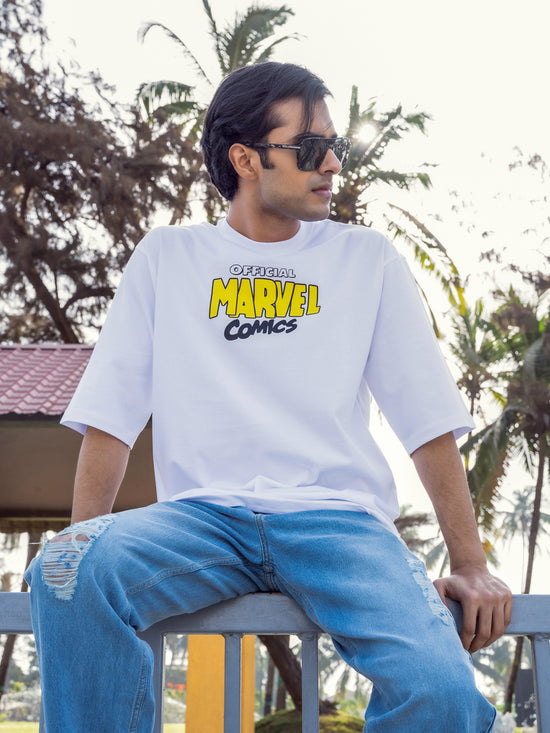 Mens Marvel Oversize - Front and back Print Tshirt BON12049