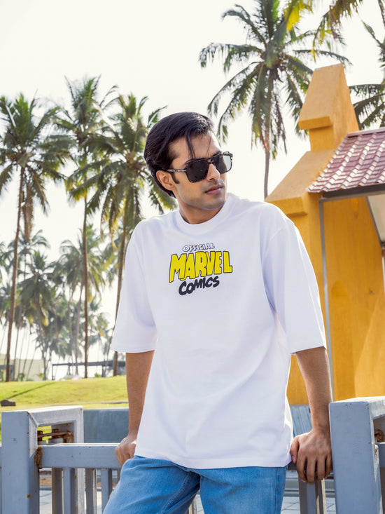 Mens Marvel Oversize - Front and back Print Tshirt BON12049