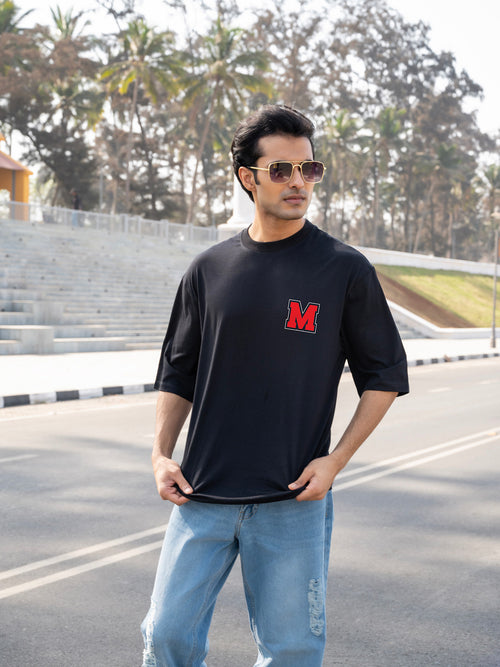 Mens Mickey Oversize - Front and back Print Tshirt BON12105