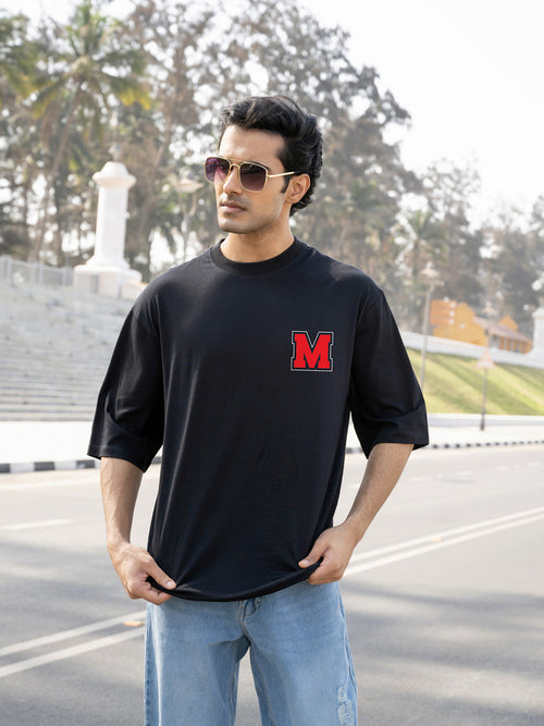 Mens Mickey Oversize - Front and back Print Tshirt BON12105