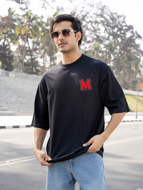 Mens Mickey Oversize - Front and back Print Tshirt BON12105