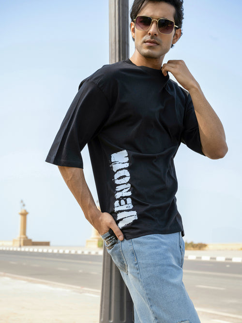 Mens Venom Oversize Front Print Tshirt BON12024