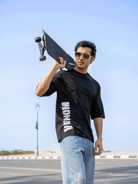 Mens Venom Oversize Front Print Tshirt BON12024