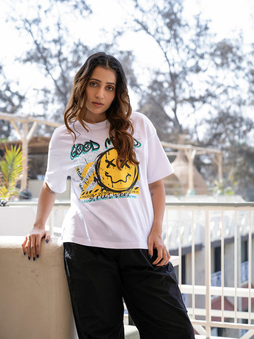 Women Generic Oversize Front Print Tshirt BON12133