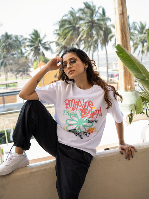 Women Generic Oversize Front Print Tshirt BON12136