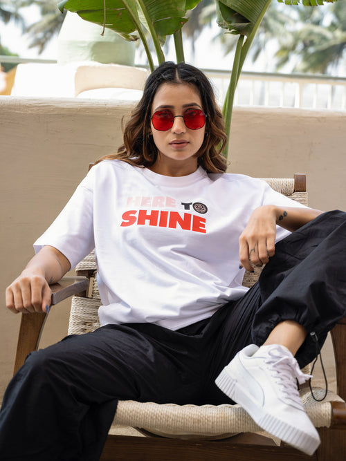 Women Princess Oversize Front and Back print Tshirt BON12080