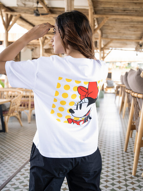 Women Mini Oversize Front and Back print Tshirt BON12086
