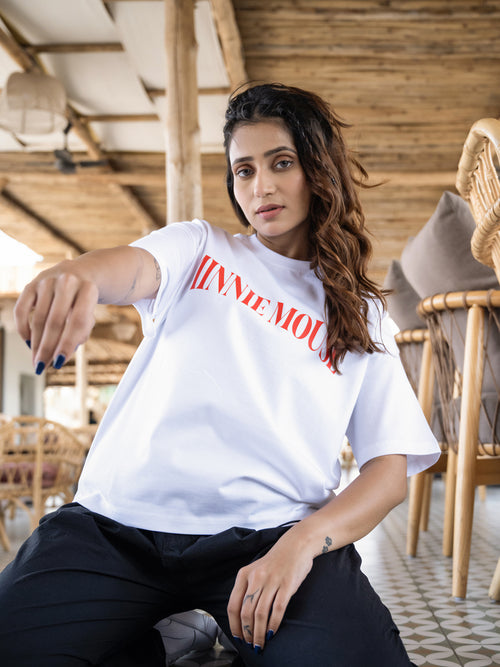 Women Mini Oversize Front and Back print Tshirt BON12086